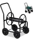 relaxdays Schlauchhalterung Schlauchwagen Metall schwarz