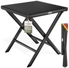 Casaria Gartenstuhl Rom (1 St), Polyrattan 75kg Belastbarkeit 44x40x44cm...