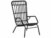 vidaXL Garden Chair High Back Black Resin
