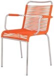 Fiam Stuhl Spaghetti aus Aluminium, Orange