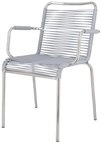 Fiam Stuhl Spaghetti aus Aluminium, Grau