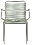 Fiam Stuhl Spaghetti aus Aluminium, Salbei