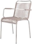 Fiam Stuhl Spaghetti aus Aluminium, Taupe
