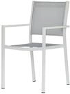 Fiam Stuhl Aria Aluminium und Textilene, Wei&szlig; / Grau