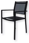 Fiam Stuhl Aria Aluminium und Textilene, Schwarz / Schwarz