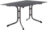sieger EXKLUSIV Gartentisch silberfarben 90 cm x 73 cm