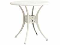 vidaXL Garden Table Aluminum 78x78cm White