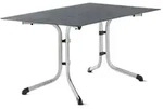 sieger EXKLUSIV Gartentisch silberfarben 90 cm x 73 cm