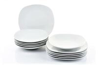 Retsch Arzberg Tafelservice Geschirr-Set Fino (12-tlg), 6 Personen, Porzellan,...