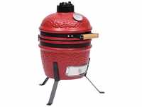 vidaXL 2-in-1 Kamado Barbecue Grill Smoker Ceramic red (316095)