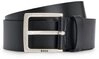 BOSS Lederg&uuml;rtel Rummi_Sz40 aus italienischem Leder mit Metall-Details in