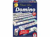 Schmidt Spiele Spiel, Classic Line, Domino, mit extra großen Spielsteinen