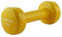 HMS Kurzhantel Fitness 17023 (Gusseisen mit Vinylbeschichtung) 1kg gelb - 1 St&uuml;ck