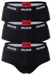 Slip HUGO "Slip 3er Pack", Herren, Gr. XL, schwarz, Obermaterial: 95% Baumwolle CO.