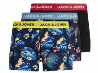 Jack & Jones Boxershorts JACFLOWER BIRD TRUNKS 3er Pack (1-St) mit Logo Webbund