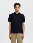 Selected Poloshirt SLHFAVE ZIP SS POLO NOOS Baumwollmischung, regular fit
