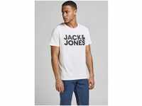 Jack & Jones T-Shirt CORP LOGO TEE mit Logoprint, weiß