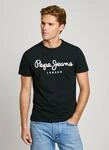 T-Shirt PEPE JEANS, Herren, Gr. XXL, schwarz (999schwarz), Single Jersey,