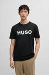 T-Shirt HUGO "Dulivio", Herren, Gr. M, schwarz002, Single Jersey, Obermaterial: 100%