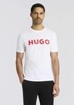 T-Shirt HUGO "Dulivio", Herren, Gr. XL, wei&szlig;100, Single Jersey, Obermaterial: 100%