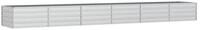 vidaXL Hochbeet, Garten-Hochbeet 480x80x45 cm Verzinkter Stahl Silber