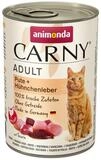 Animonda Carny Adult mit Pute & H&uuml;hnchenleber 400 g - 6 St&uuml;ck, Nassfutter...