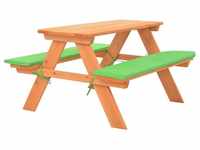 vidaXL Gartenlounge-Set Kinder-Picknicktisch mit Bänken 89×79×50 cm...