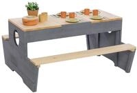 MUDDY BUDDY&reg; Garten-Kindersitzgruppe Creator, Outdoor Spieltisch, natur - wolkengrau