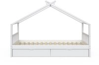 VitaliSpa&reg; Hausbett Design, Wei&szlig;, 90x200 cm mit 2 Schubladen (1-tlg)