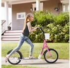 HOMCOM Cityroller Kickscooter inkl. Korb, h&ouml;henverstellbar, f&uuml;r Kinder 5-12...