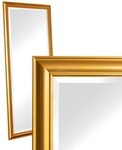 LC Home Spiegel LC Home Wandspiegel Spiegel Schlicht Gold ca. 180x80cm