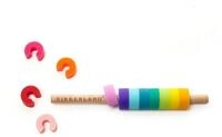 Kikkerland K&uuml;chenorganizer-Set Farben Glasmarkierer mit Holzstab im 12er Set