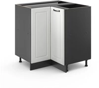 Vicco Eckunterschrank R-Line, Wei&szlig; Landhaus/Anthrazit, 75.6 cm ohne...