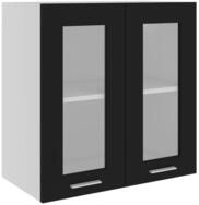 vidaXL K&uuml;chenbuffet vidaXL H&auml;ngeglasschrank Lyon Schwarz 60x31x60 cm...