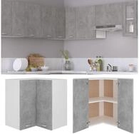 vidaXL K&uuml;chenbuffet vidaXL Eckh&auml;ngeschrank Lyon Betongrau 57x57x60 cm...