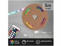 Briloner Leuchten LED Stripe, 150-flammig, 5m, RGB, dimmbar, Zuleitung 1,5 m,