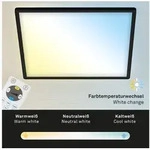 Briloner Leuchten LED Panel Deckenleuchte Ultraflach Slim Schwarz Wei&szlig;, Quadratisch,