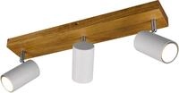 TRIO Leuchten Deckenstrahler Marley, ohne Leuchtmittel, mit Holz Baldachin, Strahler