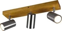 TRIO Leuchten Deckenstrahler Marley, ohne Leuchtmittel, mit Holz Baldachin,...