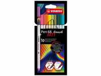 STABILO Pinselstift STABILO Pen 68 brush ARTY Premium-Filzstift - 10er...