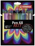 STABILO Faserstift STABILO Pen 68 ARTY Filzstift - M - 1 mm - 18er Set
