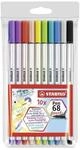 STABILO Pinselstift STABILO Pen 68 brush Premium-Filzstift - 10er Kunststoffetui