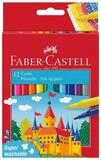 Faber-Castell Filzstift farbsortiert, (12-tlg), mit feiner Rundspitze
