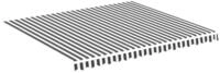vidaXL Markise 4 x 35 m Markisenbespannung Anthrazit und Wei&szlig; 4x3,5 m Ersatz...