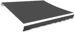 vidaXL Markise 3 x 25 m Markisenbespannung Canvas Anthrazit 300x250 cm Ersatz Stoff B