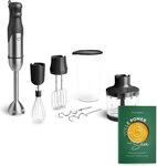 Springlane Stabmixer Set Sam aus Edelstahl inkl. inkl. P&uuml;rierstab, Beh&auml;lter mit