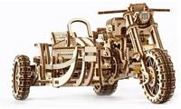 UGEARS 3D-Puzzle 3D-Puzzle Motorrad mit Beiwagen 380 Teile, Puzzleteile