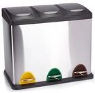 MSV M&uuml;lltrennsystem Treteimer M&uuml;lltrennung, mit Deckel, 24 L (3x 8 L), mit