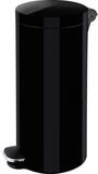 HELIT M&uuml;lleimer Tretabfalleimer Silberionen 30 Liter schwarz