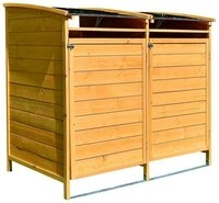 Mucola M&uuml;lltonnenbox Doppelbox f&uuml;r 2 Tonnen M&uuml;lltonnenverkleidung f&uuml;r 2x...